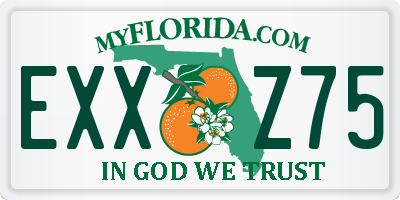 FL license plate EXXZ75