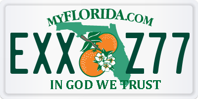 FL license plate EXXZ77