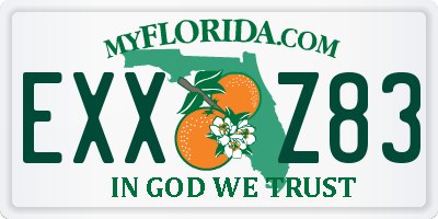 FL license plate EXXZ83
