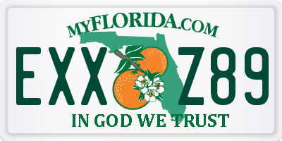 FL license plate EXXZ89