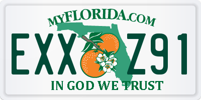 FL license plate EXXZ91