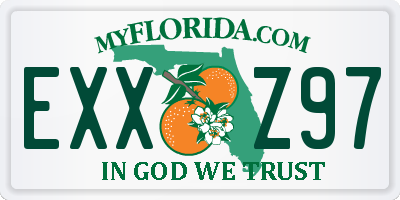 FL license plate EXXZ97