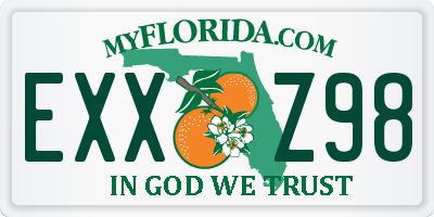 FL license plate EXXZ98