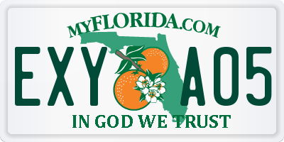 FL license plate EXYA05