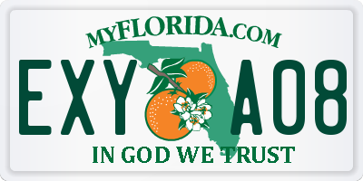 FL license plate EXYA08