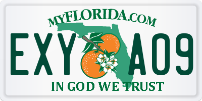 FL license plate EXYA09