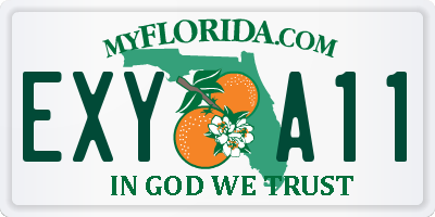FL license plate EXYA11