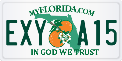 FL license plate EXYA15