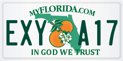 FL license plate EXYA17
