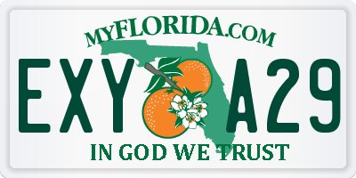 FL license plate EXYA29