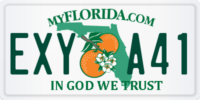 FL license plate EXYA41