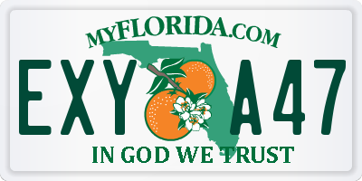 FL license plate EXYA47