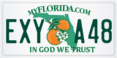 FL license plate EXYA48