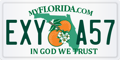FL license plate EXYA57