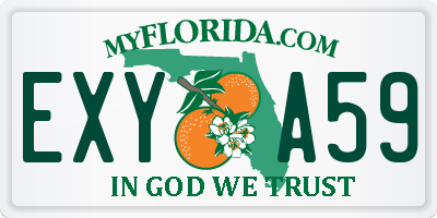 FL license plate EXYA59