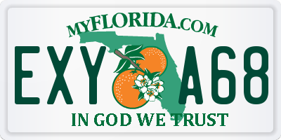 FL license plate EXYA68