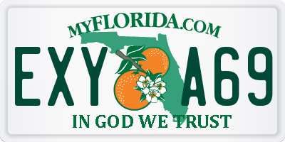 FL license plate EXYA69