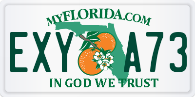 FL license plate EXYA73