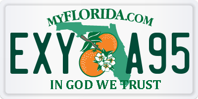 FL license plate EXYA95