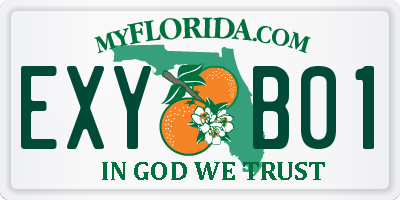 FL license plate EXYB01