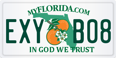 FL license plate EXYB08