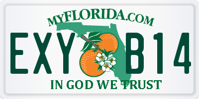 FL license plate EXYB14