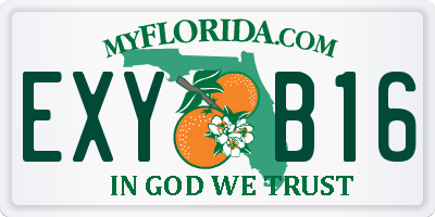FL license plate EXYB16