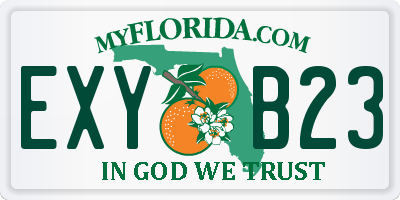 FL license plate EXYB23