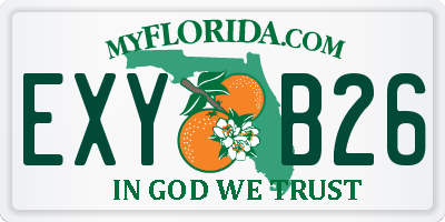 FL license plate EXYB26