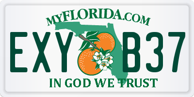 FL license plate EXYB37