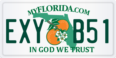FL license plate EXYB51