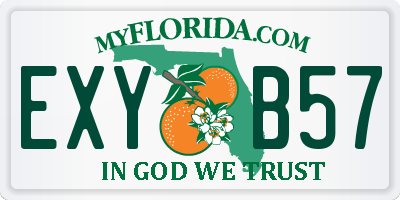 FL license plate EXYB57