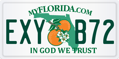 FL license plate EXYB72