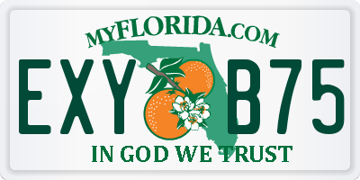 FL license plate EXYB75
