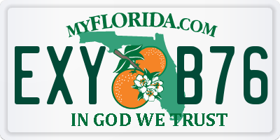 FL license plate EXYB76
