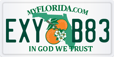 FL license plate EXYB83