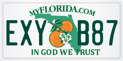 FL license plate EXYB87