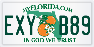 FL license plate EXYB89