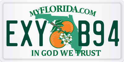 FL license plate EXYB94