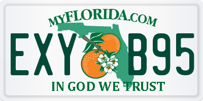 FL license plate EXYB95