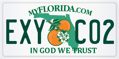 FL license plate EXYC02