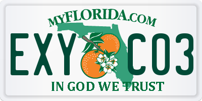 FL license plate EXYC03