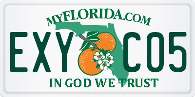 FL license plate EXYC05