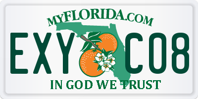 FL license plate EXYC08