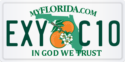 FL license plate EXYC10
