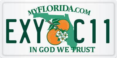 FL license plate EXYC11