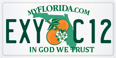 FL license plate EXYC12