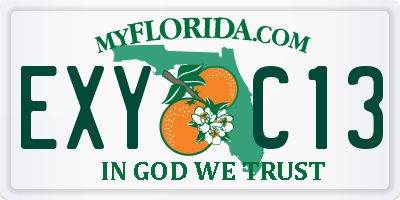 FL license plate EXYC13