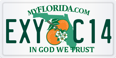 FL license plate EXYC14
