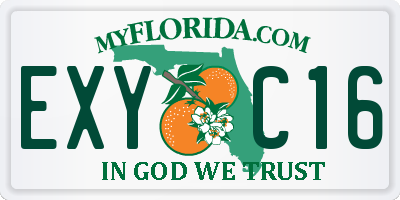 FL license plate EXYC16
